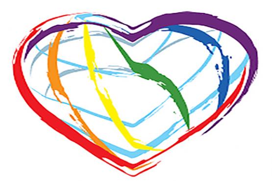 multi-colored heart